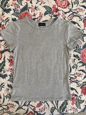 White Fox Light Gray Crew Neck Tee
